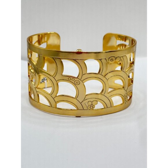 Brighton Christo Wide cuff TOKYO GOLD Bangle Bracelet  NWT $58 - Picture 5 of 10